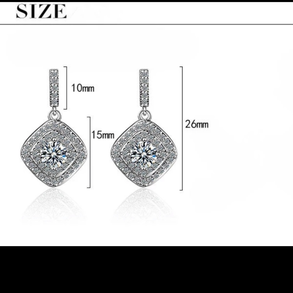 🌟 Sterling Silver 925 CZ Earrings - Picture 4 of 9